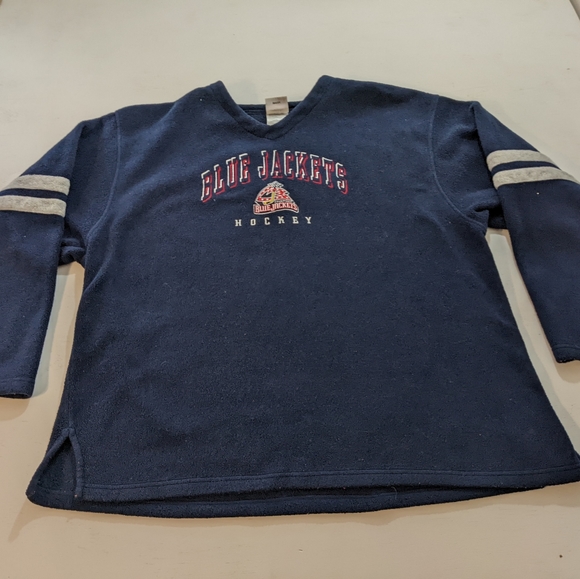 Vintage Sport Attack Columbus Blue Jackets Sweater XL Blue. - Picture 1 of 4